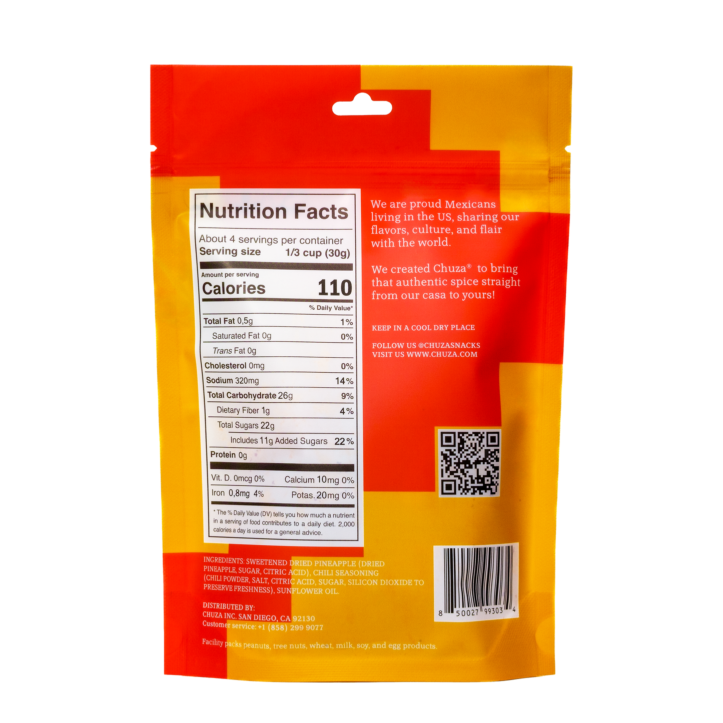 CHUZA | Dried Pineapple | Chili-Seasoned Tropical Snack