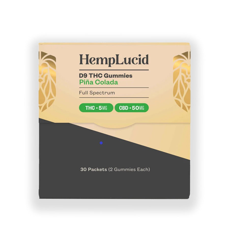 HempLucid Delta 9 THC 5mg + CBD 50mg Gummies 2 count - Piña Colada