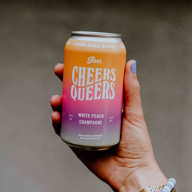 Han's Cheers Queers – White Peach Champagne Kombucha