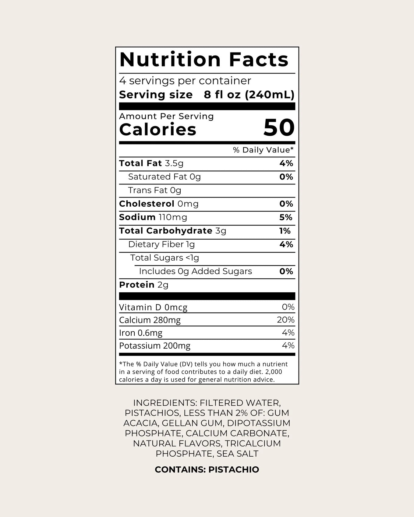 Táche Unsweetened Pistachio Nut Milk Barista Edition