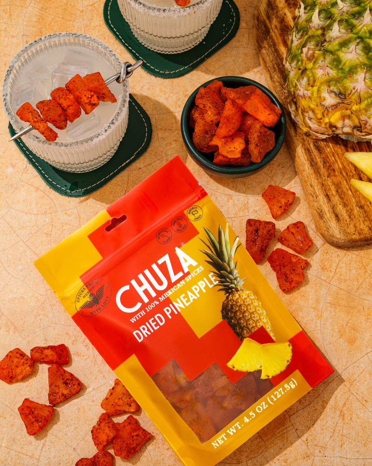 CHUZA | Dried Pineapple | Chili-Seasoned Tropical Snack