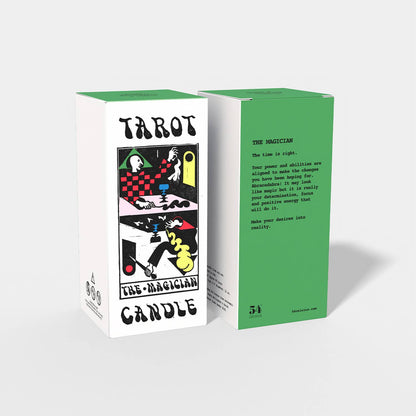 Tarot Magician Candle - 6" Tall & 60 Hr, Bergamot & Cedar