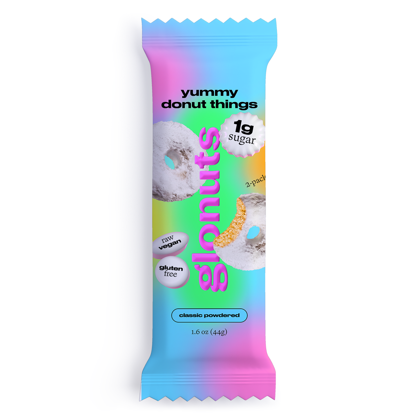 Powdered mini-donut things - gf, v, low sugar (refrigerated)