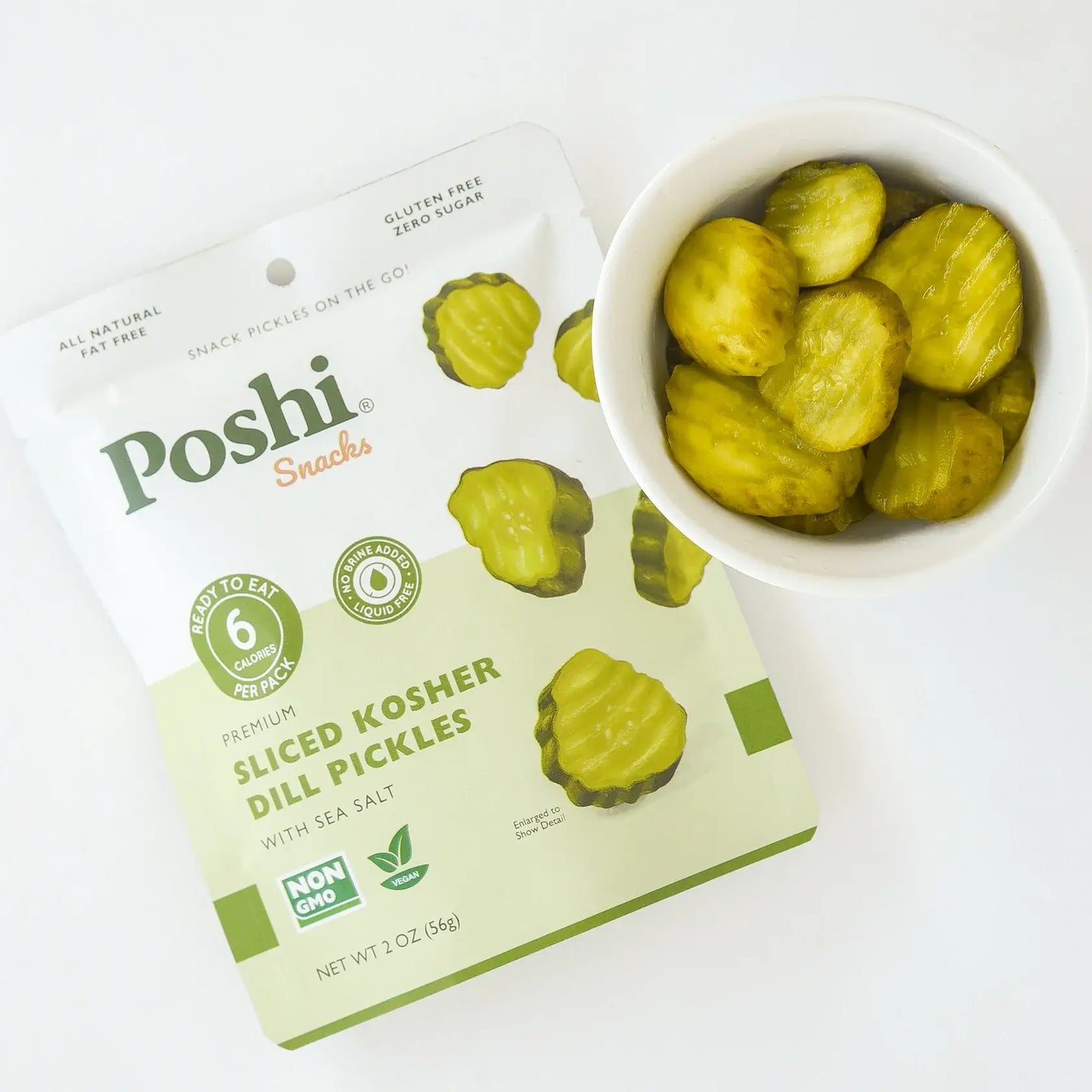 POSHI - Sliced Kosher Dill Pickles 2 oz