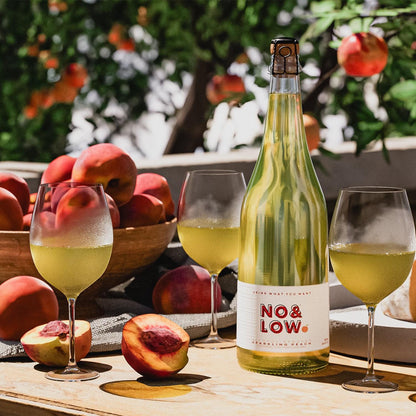 No & Low Sparkling Peach Non-Alcoholic Wine