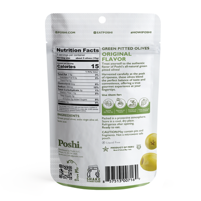 Poshi Olives - Premium Green Olives 3oz