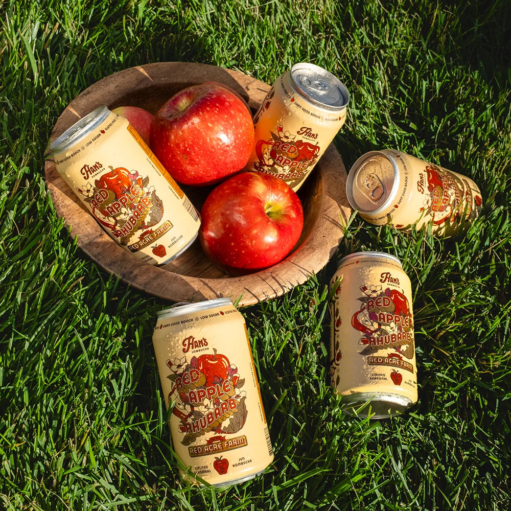 Han's Red Apple Rhubarb Booch
