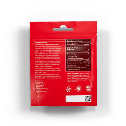 HempLucid Delta 9 THC 5mg + CBD 50mg Gummies 10 count -Watermelon