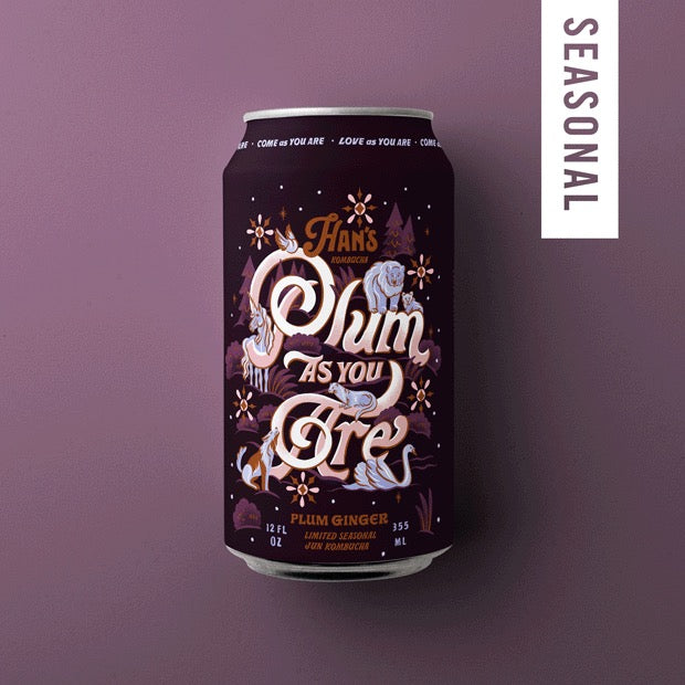 Han's Kombucha Plum As You Are – Plum Ginger Kombucha
