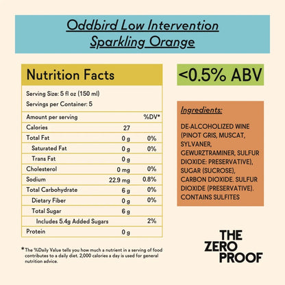 Oddbird Low Intervention Sparkling Orange Wine