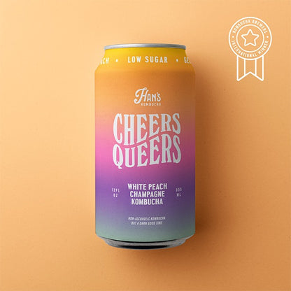 Han's Cheers Queers – White Peach Champagne Kombucha