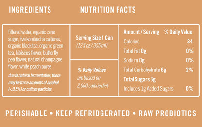 Han's Cheers Queers – White Peach Champagne Kombucha