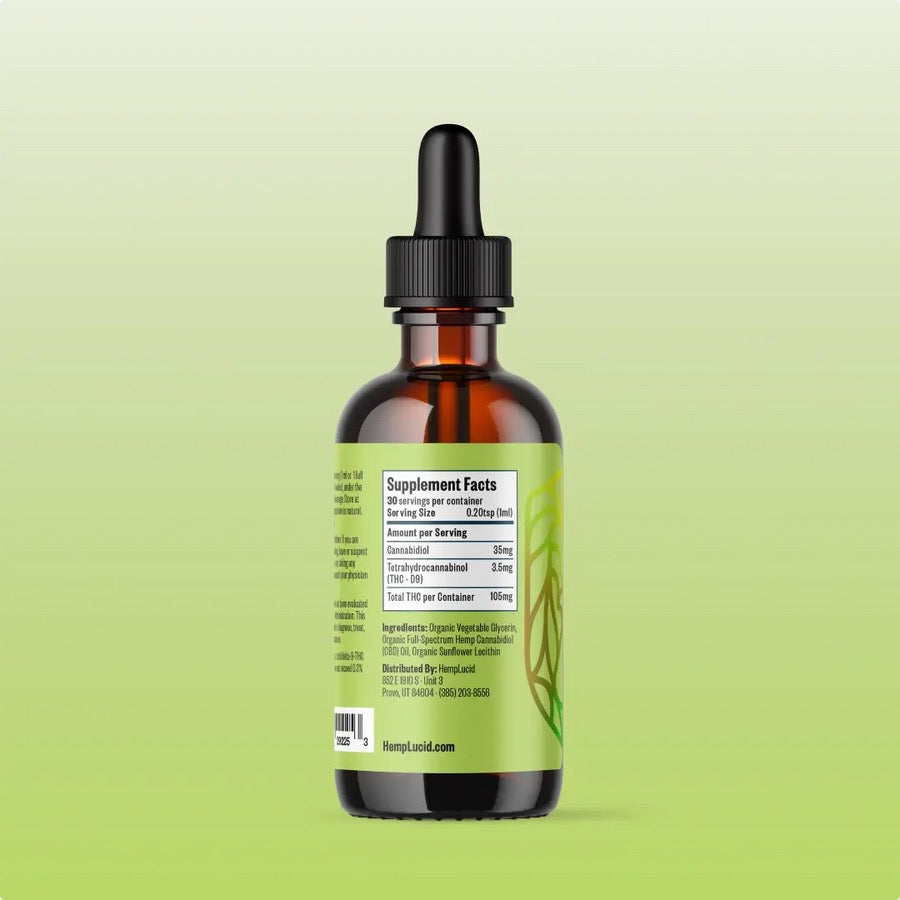 HempLucid Delta 9 THC Beverage Enhancer Full Spectrum Water Soluble 105mg