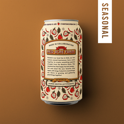 Han's Red Apple Rhubarb Booch