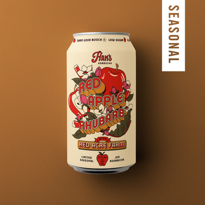 Han's Red Apple Rhubarb Booch