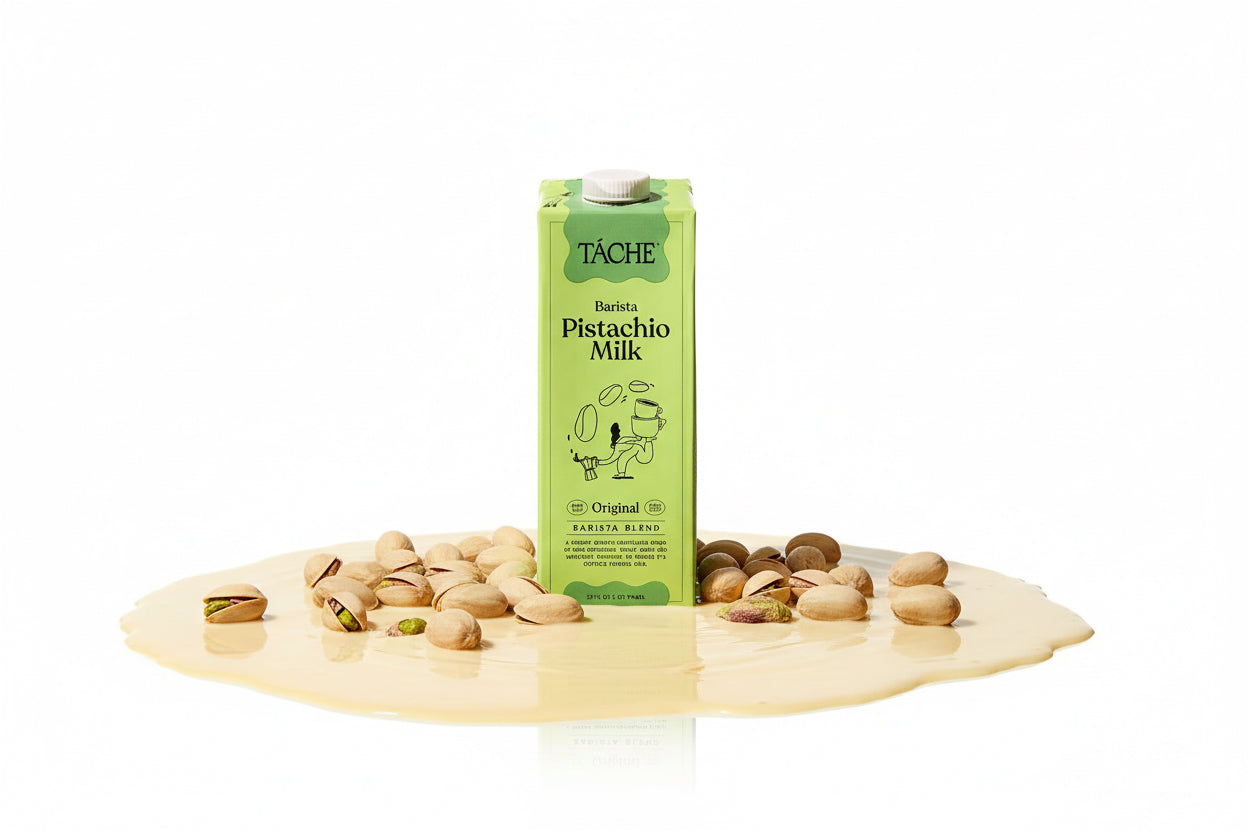 Táche Pistachio Milk carton on a white background