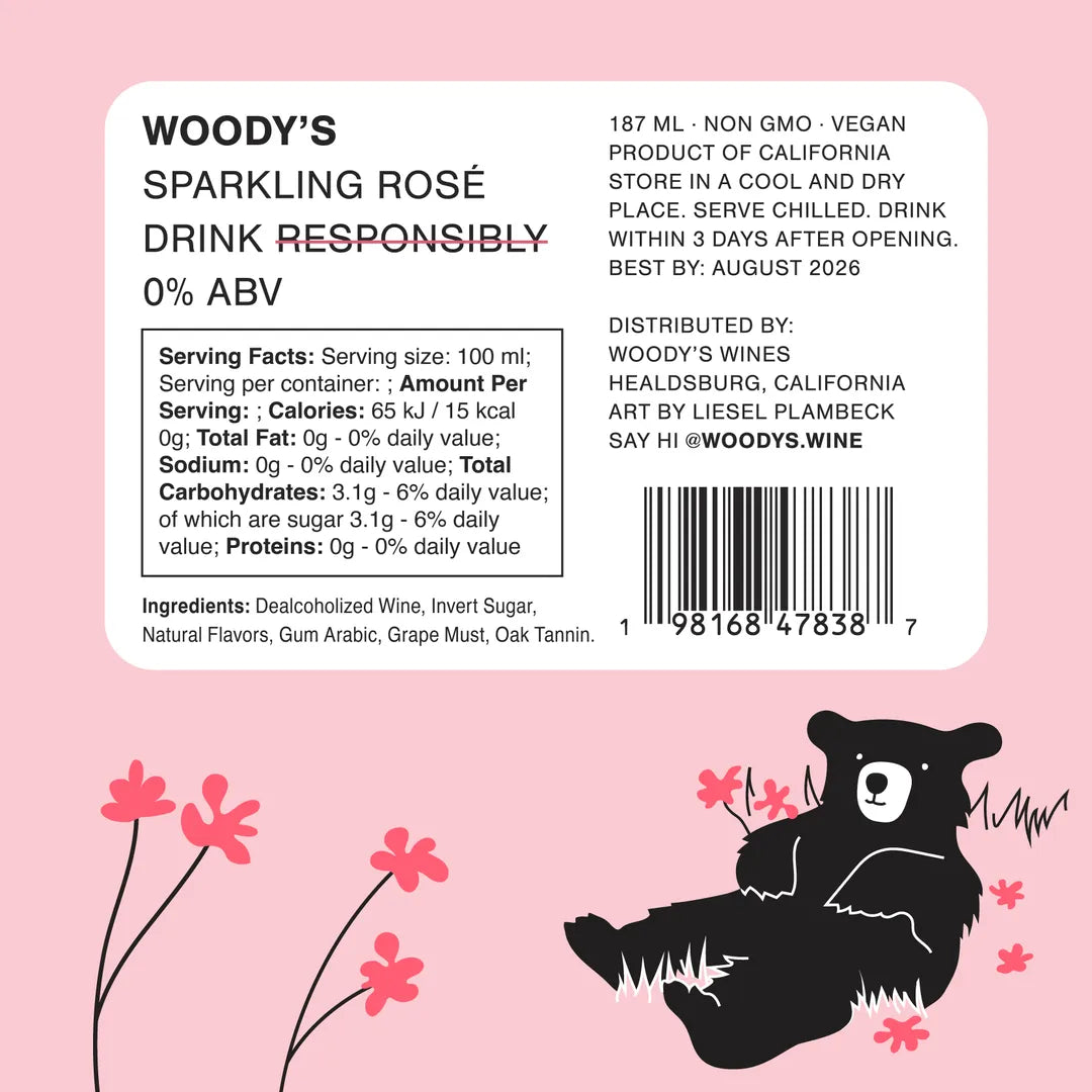 Woody's Sparkling Rosé Mini Bottle