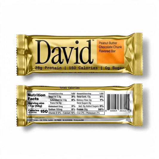 David Peanut Butter Chocolate Chunk Protein Bar