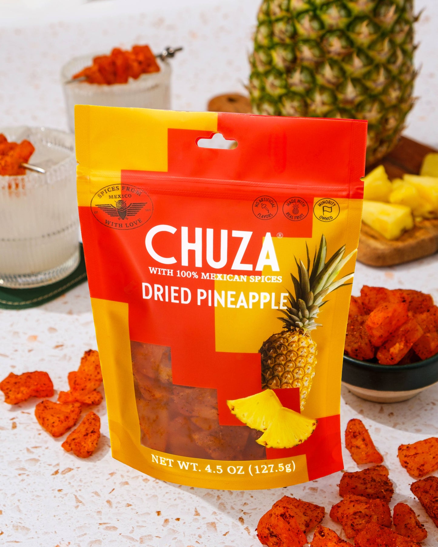 CHUZA | Dried Pineapple | Chili-Seasoned Tropical Snack