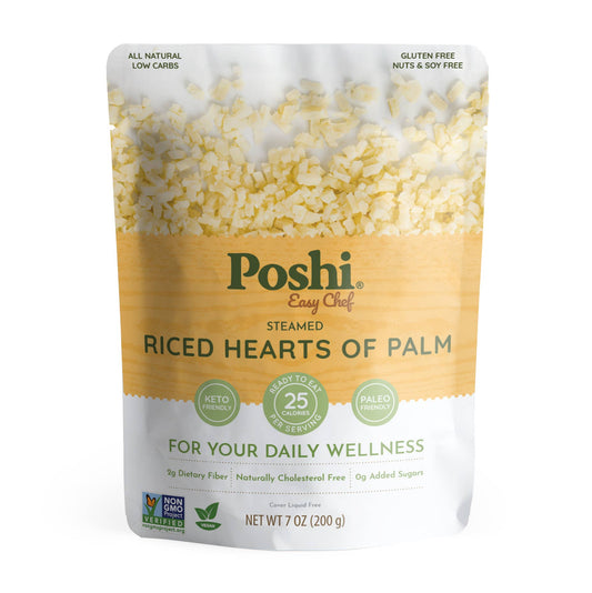 Poshi - Steamed Riced Heart of Palm 7oz/10ct