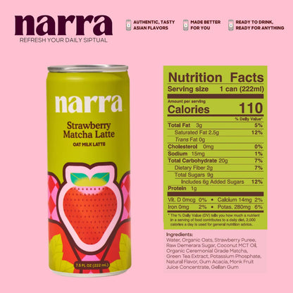 Narra Strawberry Matcha Oat Latte